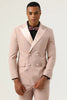 Afbeelding in Gallery-weergave laden, Pink Peak Revers Double Breasted 2 Delige Heren Prom Suits