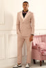 Afbeelding in Gallery-weergave laden, Pink Peak Revers Double Breasted 2 Delige Heren Prom Suits