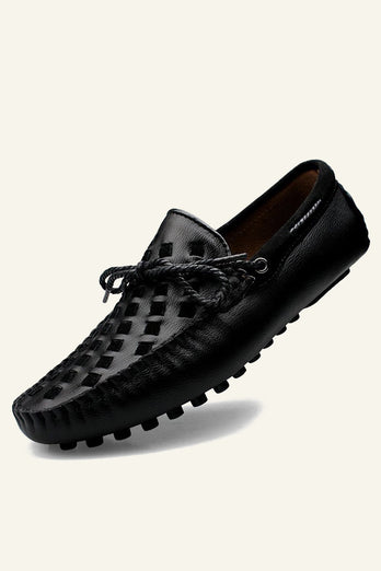 Zwarte slip-on heren casual schoenen