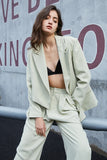 Zwarte asymmetrische oversized prom blazer voor vrouwen