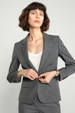 Grijze Single Breasted Women Party Blazer