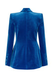 Blue Peak Revers Velvet Party Vrouwen Blazer