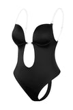 Zwarte Cut-Out Push-Up Tummy Control Shapewear