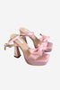 Afbeelding in Gallery-weergave laden, Roze Chunky High Heel Sandalen met strik