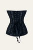 Afbeelding in Gallery-weergave laden, Black Steel Bone Lace Six-Star Flower Corset Shapewear