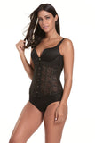 Zwarte Lace Buckle Waist Control Shapewear