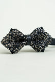 Zwarte Strass Verstelbare Party Bow Ties