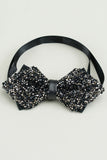 Zwarte Strass Verstelbare Party Bow Ties