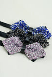 Zwarte Strass Verstelbare Party Bow Ties