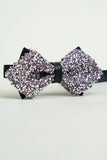 Zwarte Strass Verstelbare Party Bow Ties