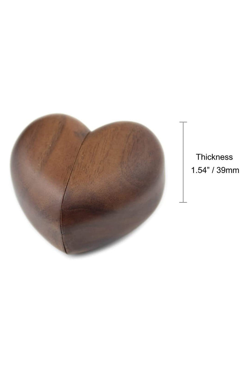 Afbeelding in Gallery-weergave laden, Houten hartvormige verlovingsringdoos