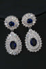 Afbeelding in Gallery-weergave laden, Royal Blue Crystal Ketting Oorbel Sieraden Set