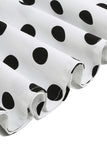 Witte Polka Dots Meisjes Jurk met Korte Mouwen