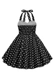 Rode Halter Polka Dots 50's Meisjes Jurk