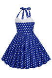 Rode Halter Polka Dots 50's Meisjes Jurk