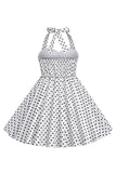 Rode Halter Polka Dots 50's Meisjes Jurk