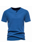 Knopen Zomer Korte Mouwen Casual Heren T-shirt