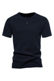 Knopen Zomer Korte Mouwen Casual Heren T-shirt