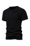 Knopen Zomer Korte Mouwen Casual Heren T-shirt