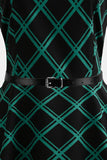 Swing Green Plaid 1950s Jurk