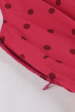 Rode Polka Dots Swing Jaren 1950 Jurk