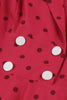 Afbeelding in Gallery-weergave laden, Rode Polka Dots Swing Jaren 1950 Jurk