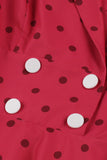 Rode Polka Dots Swing Jaren 1950 Jurk