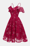 A lijn off the shoulder blush kanten jurk