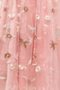 Afbeelding in Gallery-weergave laden, A lijn vierkante hals roze jaren 1950 jurk met halve mouwen