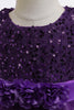 Afbeelding in Gallery-weergave laden, Paarse tule pailletten meisje jurk met strik
