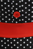 Afbeelding in Gallery-weergave laden, Zwarte Polka Dots Mouwloze Swing Vintage Jurk