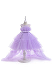 Een lijn verwijderbare Hot Pink Girl's Party Dress