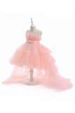 Een lijn verwijderbare Hot Pink Girl's Party Dress