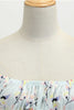 Afbeelding in Gallery-weergave laden, Pofmouwen bedrukt lichtblauw vintage jurk