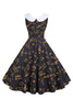 Afbeelding in Gallery-weergave laden, Bedrukte mouwloze gele vintage jurk