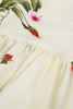Afbeelding in Gallery-weergave laden, Boothals bedrukte beige vintage jurk met riem