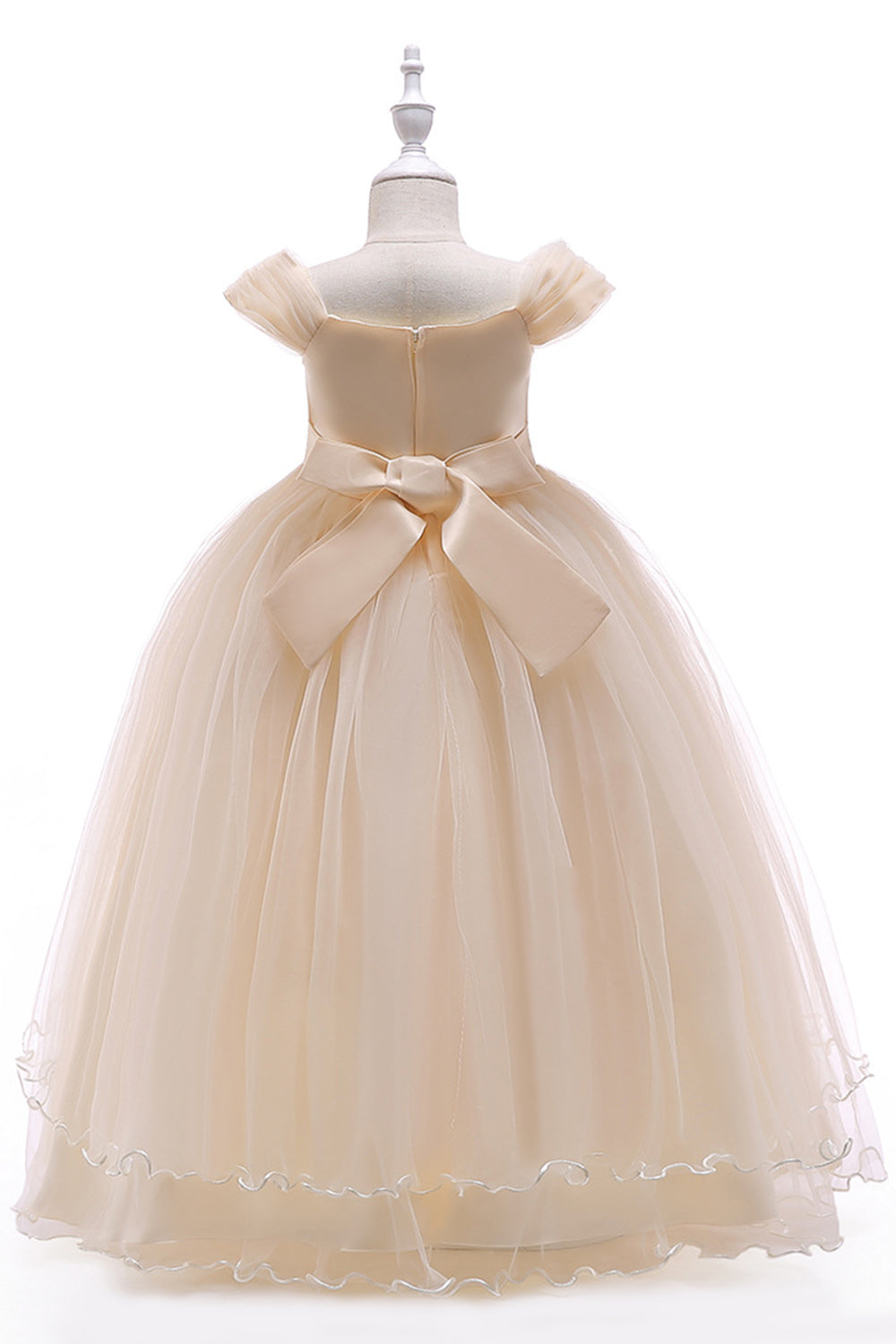 ZAPAKA Blush Meisjes Jurken met Appliques Tule A-Lijn Kralen