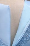 Donkerblauw Hoog Laag Appliques Meisjes Jurken