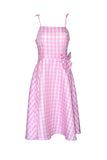 Roze Plaid Pin Up 1950s Dress Accessoire Set