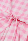 Roze Plaid Pin Up Vintage jaren 1950 Jurk