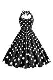 Roze Polka Dots Pin Up Vintage jaren 1950 Jurk