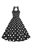 Roze Polka Dots Pin Up Vintage jaren 1950 Jurk