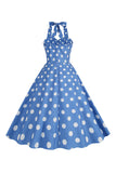 Roze Polka Dots Pin Up Vintage jaren 1950 Jurk