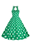 Roze Polka Dots Pin Up Vintage jaren 1950 Jurk