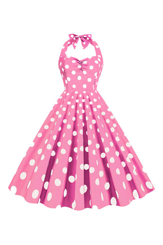 Roze Polka Dots Pin Up Vintage jaren 1950 Jurk