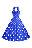 Roze Polka Dots Pin Up Vintage jaren 1950 Jurk