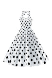 Roze Polka Dots Pin Up Vintage jaren 1950 Jurk