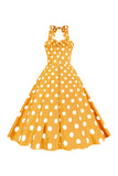 Roze Polka Dots Pin Up Vintage jaren 1950 Jurk