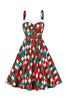 Afbeelding in Gallery-weergave laden, Een lijn spaghetti riemen rode kerst vinatge jurk