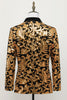 Afbeelding in Gallery-weergave laden, Heren Blazer Slim Fit Solid One Button Business Gold Suit Jacket